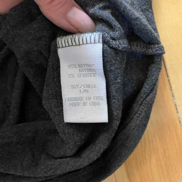 Suzy Shier Gray 3/4 Length Sleeve Shirt - Picture 3 of 5